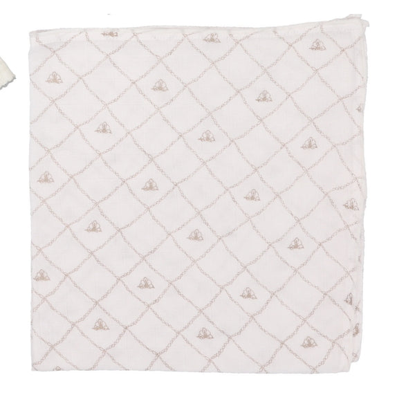 Lilette Oat Crown Pointelle Graphic Blanket