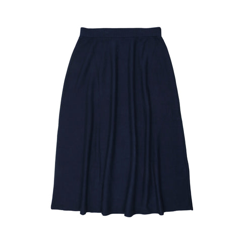 Coco Blanc Navy Knit A-line Skirt