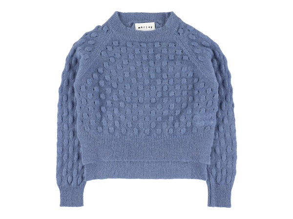 Morley Blue Vicky Waffle Sweater