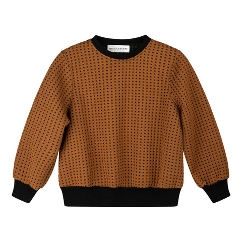 Atelier Parsmei Villekula Brown Black Square Sweater