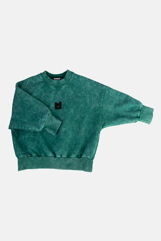 Mini Kid Green Marbled Sweatshirt