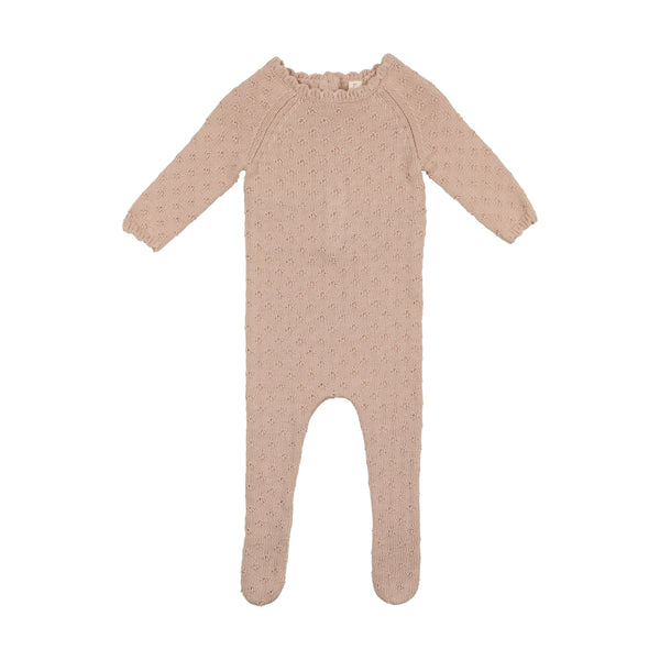 Lilette Petal Pink Vintage Knit Footie