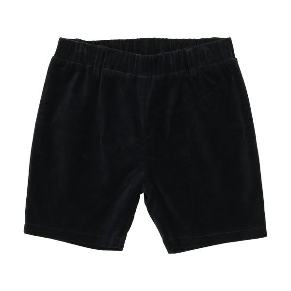 Lil Legs Analogie Navy Velvet Shorts