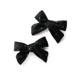 Halo Luxe Black Vivienne Studded Velveteen Double Clip Set