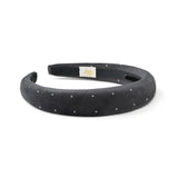 Halo Luxe Charcoal Vivienne Studded Velveteen Headband
