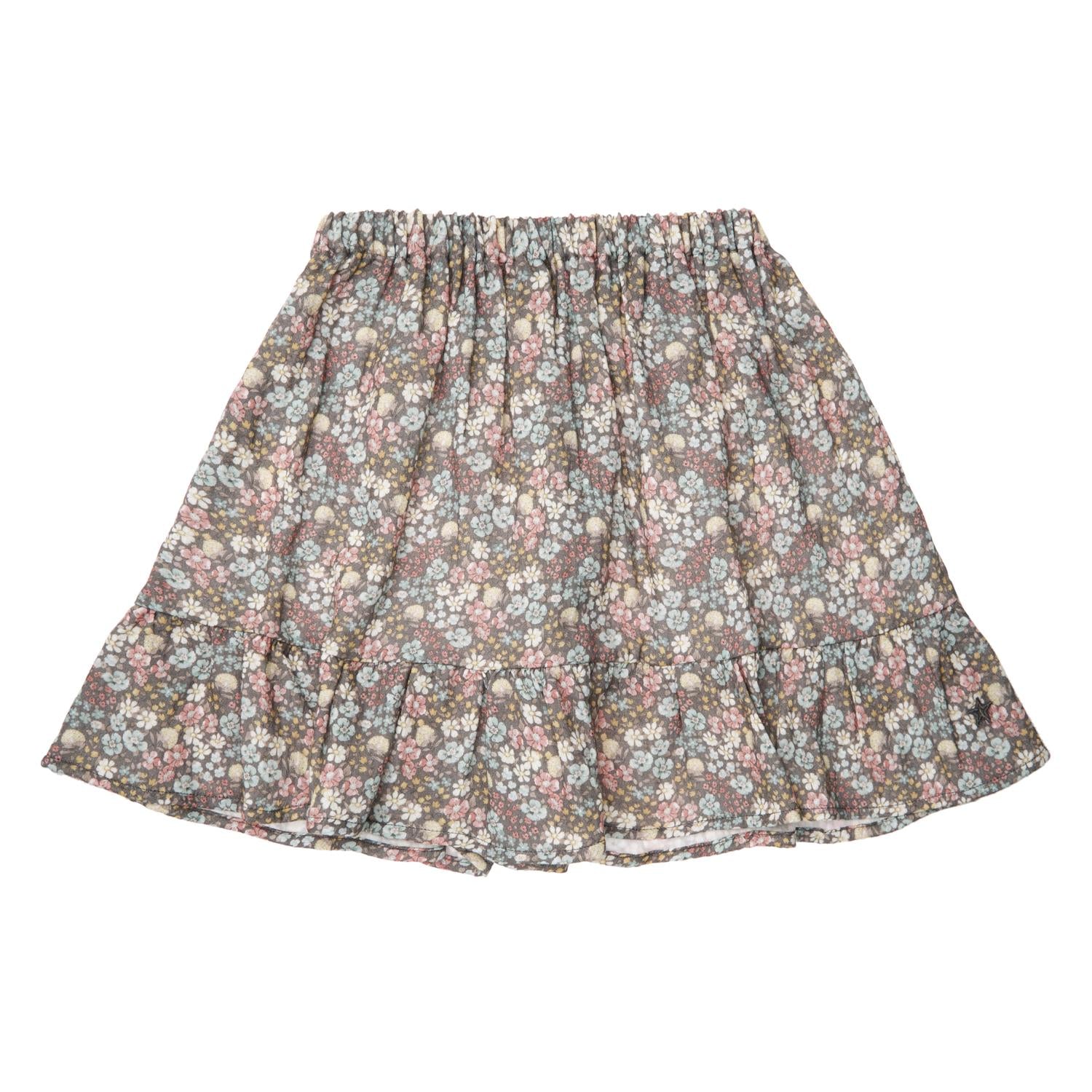 Tocoto Vintage Dark Grey Liberty Print Mini Skirt – Panda and Cub