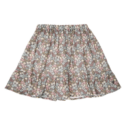 Tocoto Vintage Dark Grey Liberty Print Mini Skirt