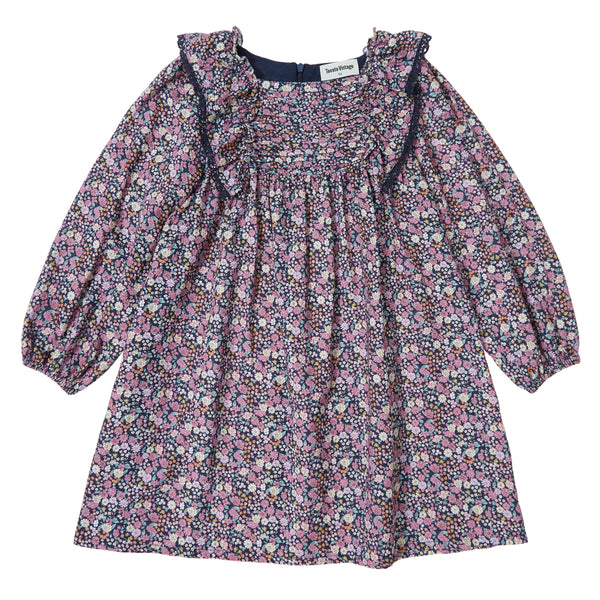 Tocoto Vintage Navy Flowers Print Dress