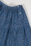 Tangerine Blue Liberty Print Floral Skirt