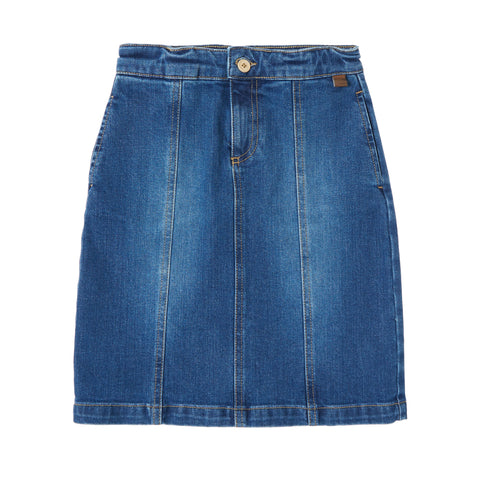 Tocoto Vintage Blue Denim Long Skirt