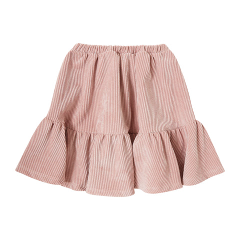 Tocoto Vintage Pink Corduroy Flared Skirt