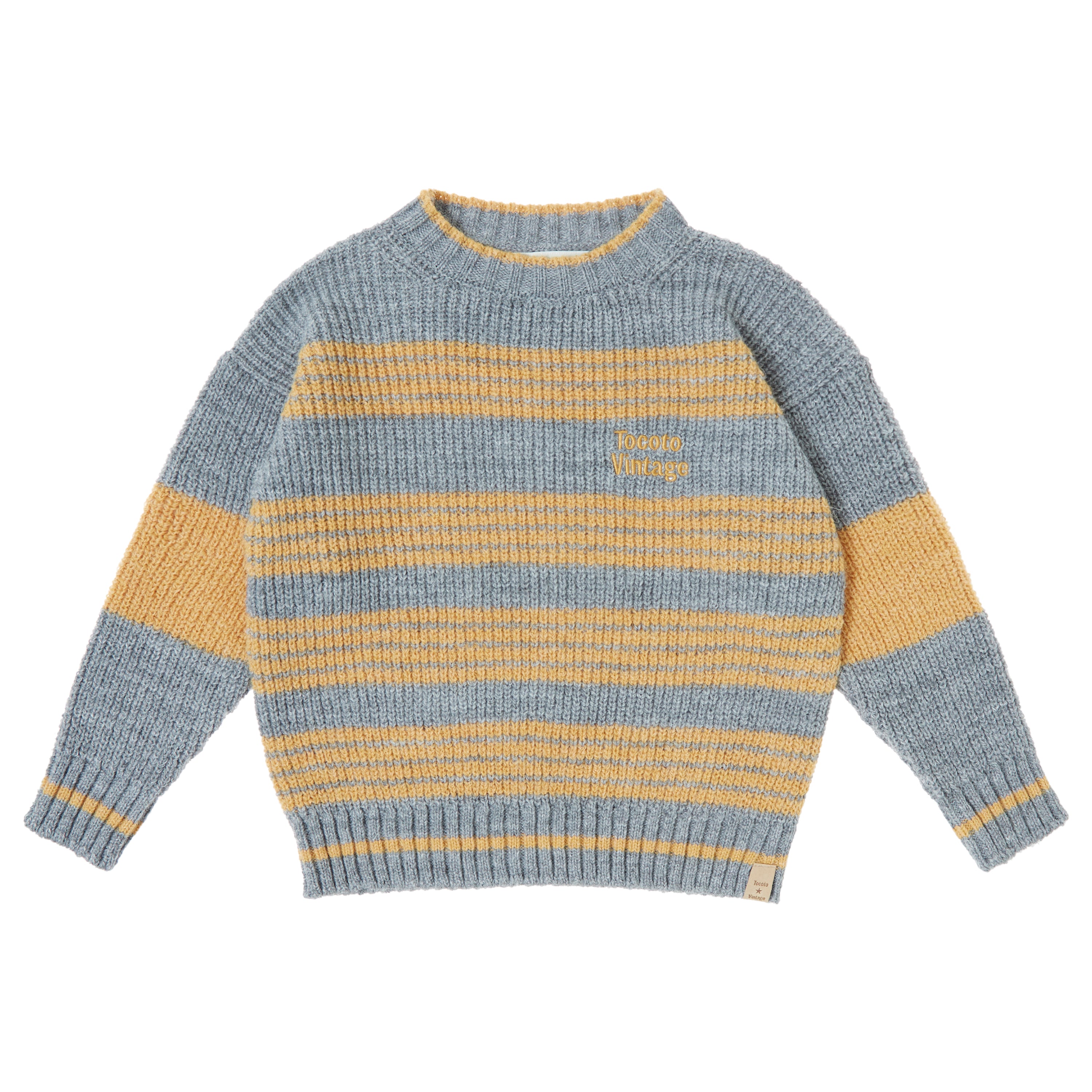 Tocoto Vintage Mustard Striped Sweater – Panda and Cub