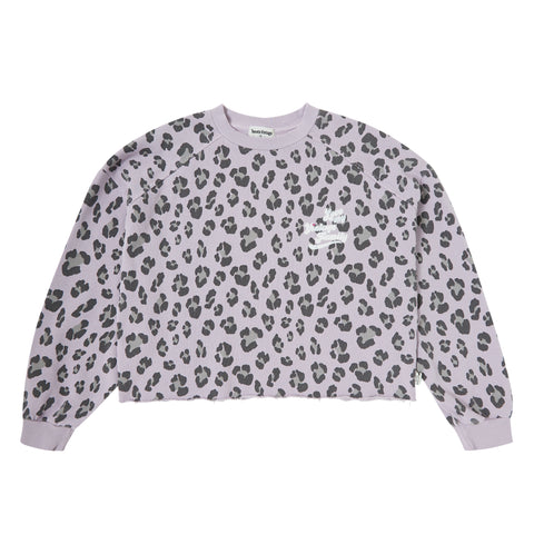 Tocoto Vintage Purple Animal Print Plush Sweatshirt