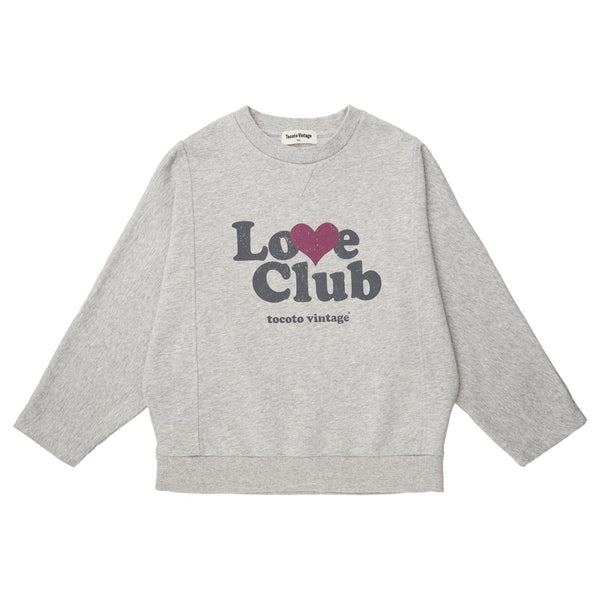 Tocoto Vintage Grey Love Club Sweatshirt