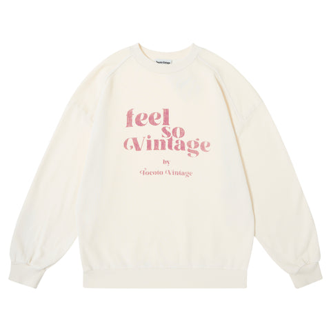 Tocoto Vintage Off White Feel So Vintage Sweatshirt