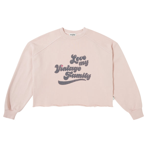 Tocoto Vintage Pink Love My Vintage Family Sweatshirt