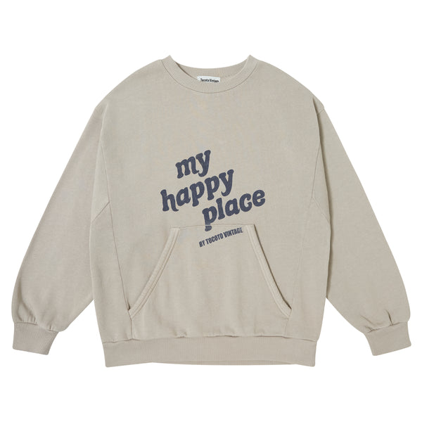 Tocoto Vintage Brown My Happy Place Sweatshirt