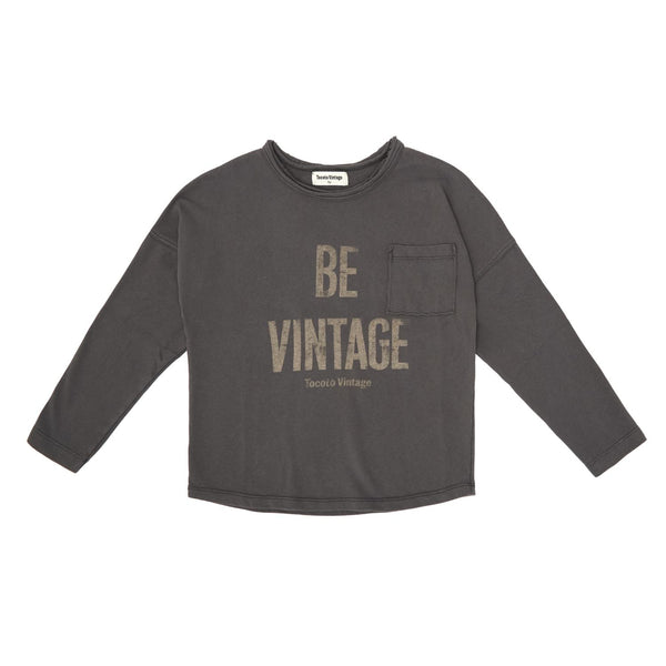 Tocoto Vintage Dark Grey Be Vintage T-shirt