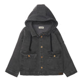 Tocoto Vintage Black Denim Hooded Jacket