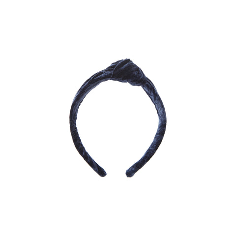 Tocoto Vintage Navy Velvet Diadem Headband