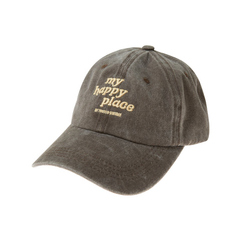 Tocoto Vintage Dark Brown My Happy Place Cap