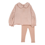 Lil Legs Analogie Dusty Pink Wash Girls Sweatshirt Set