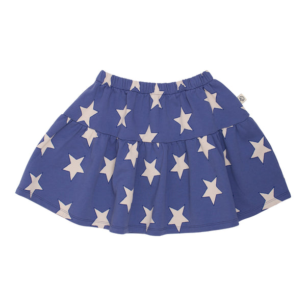 Wynken Deep Dusk Blue Stars Stelle Skirt