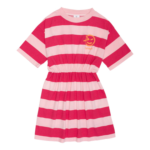 Wynken Pop Pink/ Magenta Wide Stripe Dress