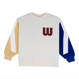 Wynken Ecru Mix Fluffy Panel Sweatshirt