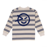 Wynken Ecru & Navy Triple Stripe Tee