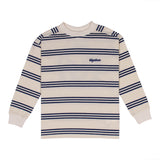 Wynken Ecru & Navy Triple Stripe Tee