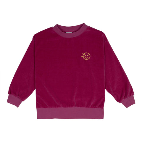 Wynken Magenta Velour Sweatshirt