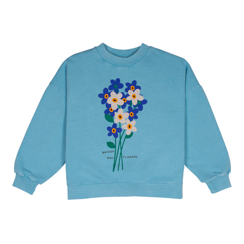 Wynken Aqua Forget Me Not Sweatshirt