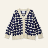 Wynken Navy Lovers Hearts Cardigan