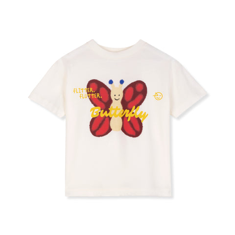 Wynken Ecru Butterfly Bon Bon Tee