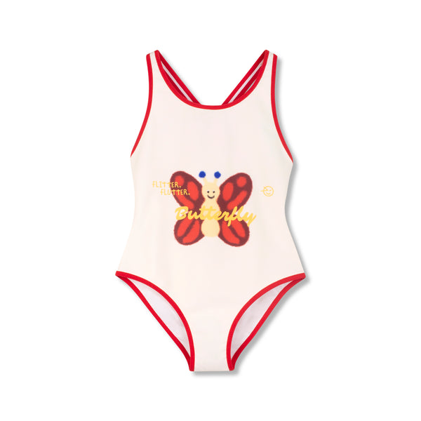 Wynken Ecru Flutter Flutter Swimsuit