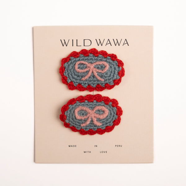 Wild Wawa Denim Darling Crochet Clip Set