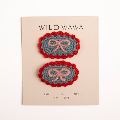 Wild Wawa Denim Darling Crochet Clip Set