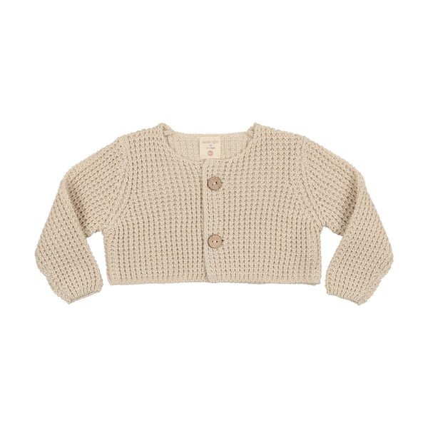 Lil Legs Natural Waffle Knit Shrug