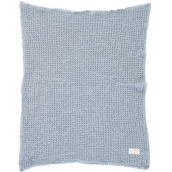 Bebe Organic Blue Atlantic Waffle Blanket