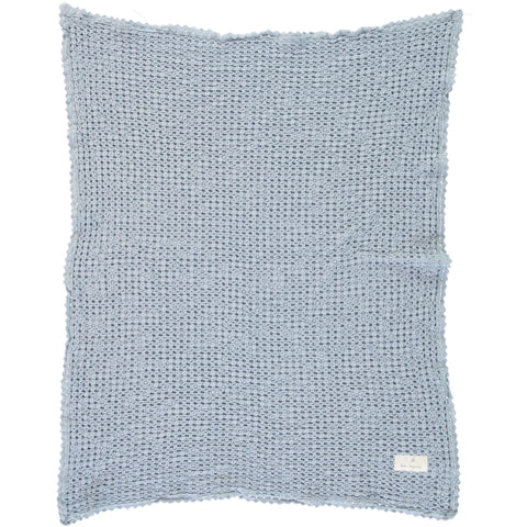 Bebe Organic Blue Atlantic Waffle Blanket