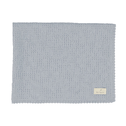 Bebe Organic Sea Blue Waffle Blanket