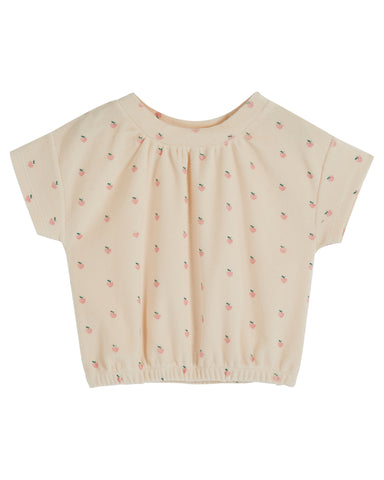 Emile et Ida Small Pink Hearts Terry Top + Short Set