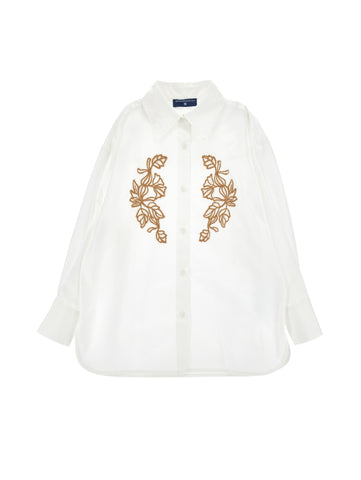Ermanno Scervino White Embroidered Blouse