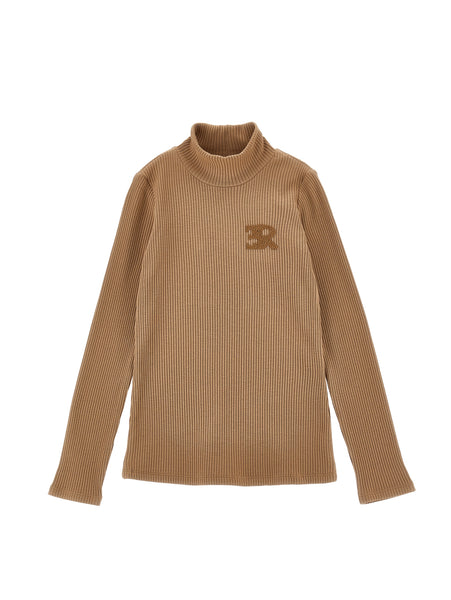 Ermanno Scervino Brown Ribbed Sweater