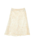Ermanno Scervino Cream Floral Lace Skirt