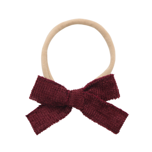 Halo Luxe Wine Abigail Luxe Corduroy Baby Headband