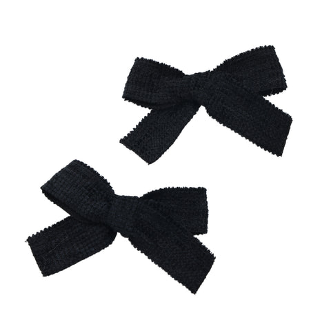 Halo Luxe Black Abigail Luxe Corduroy Double Clip Set
