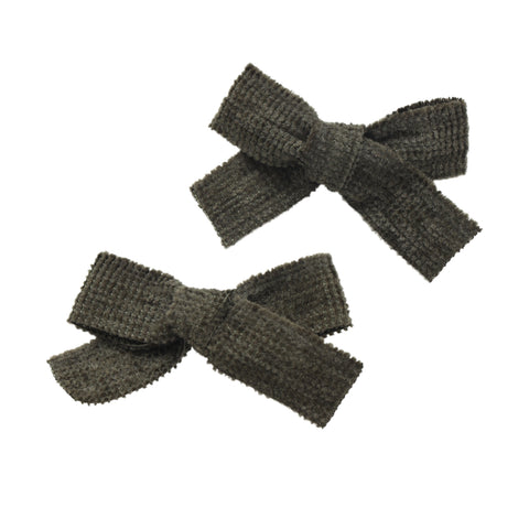 Halo Luxe Olive Abigail Luxe Corduroy Double Clip Set