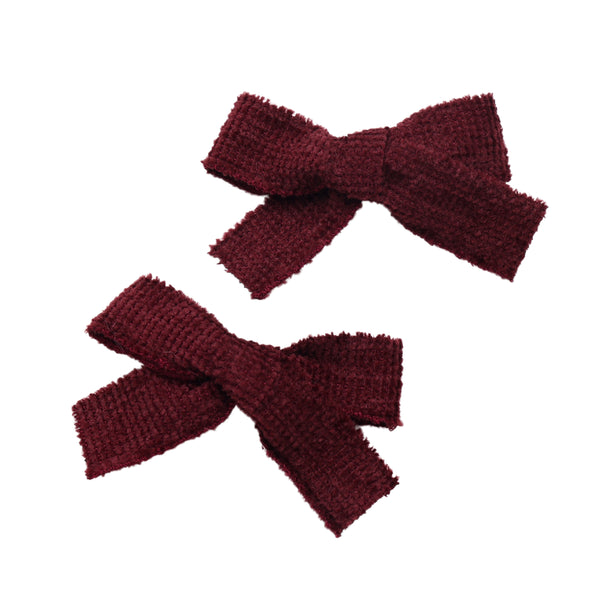 Halo Luxe Wine Abigail Luxe Corduroy Double Clip Set